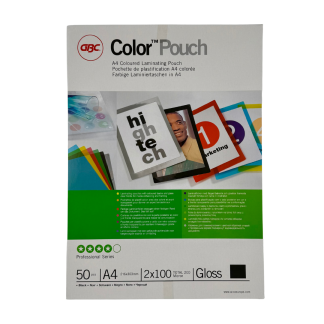 Lamineringsfickor A4 100 Mikron med färgad baksida, 50 st