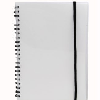 Anteckningsbok A5, plastomslag, klar, linjerat