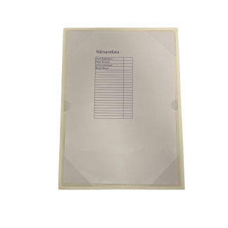 Info-Pocket , för ex närvarolistor, självhäftande & avtagbar, A4